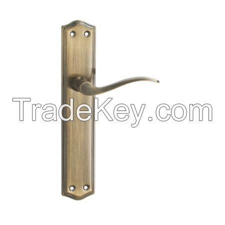 Aluminum Alloy Door Handle on Iron Plate