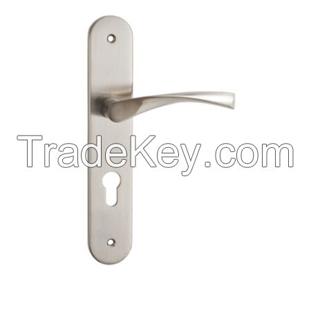 Aluminum Alloy Door Handle on Iron Plate