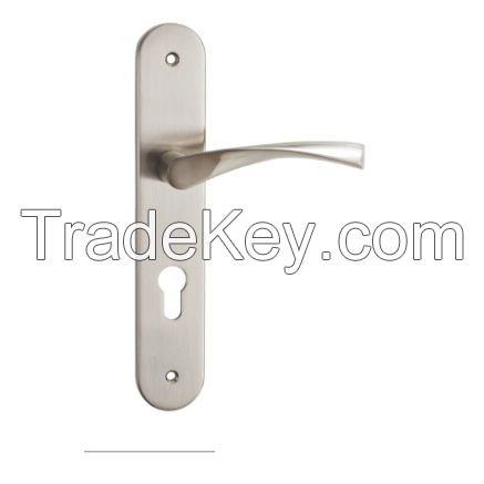 Aluminum Alloy Door Handle on Iron Plate