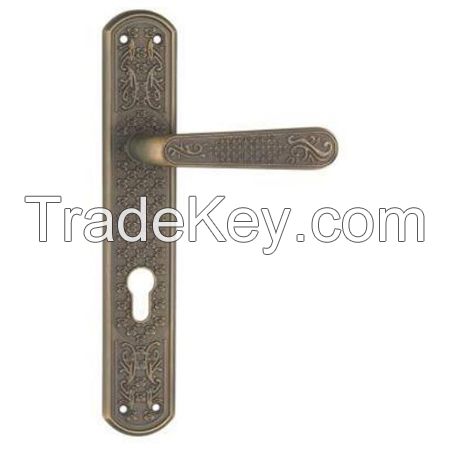 Zinc Alloy Door Handle on Zinc Plate