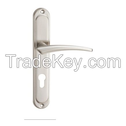 Aluminum Alloy Door Handle on Iron Plate