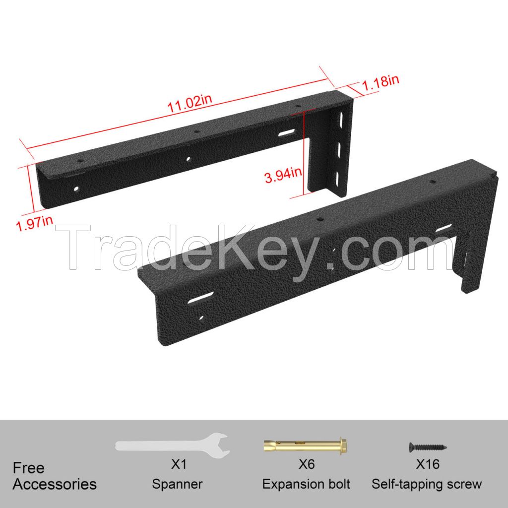 Heavy Duty Floating Shelf Bracket - Easy Installation, Holds Up to 600 lbs