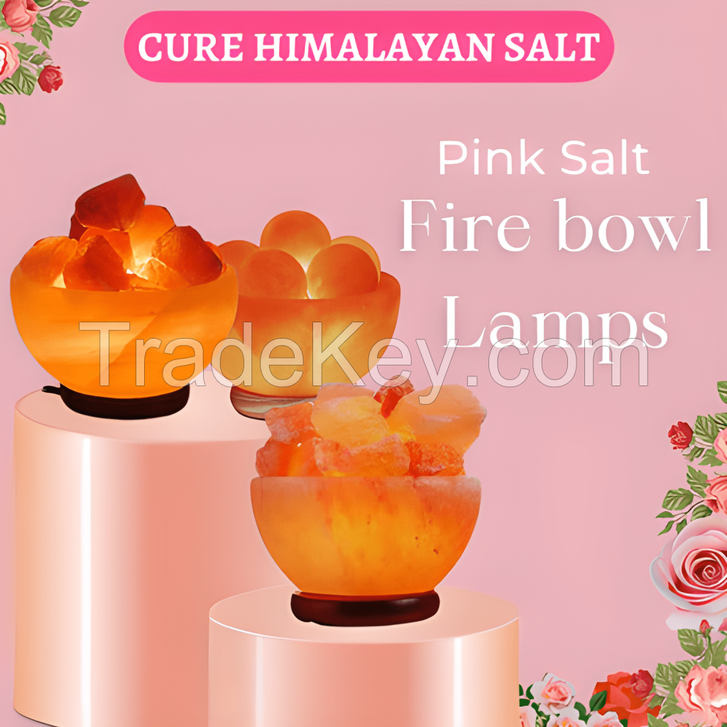 Himalayan Pink Salt Fire Bowl Lamp