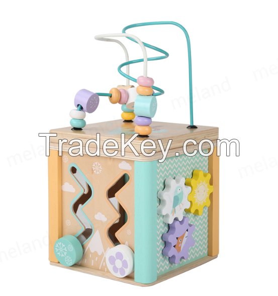 wooden Activity cube