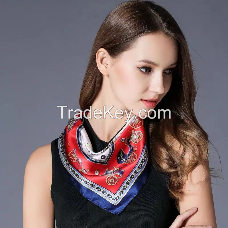 Fashion Scarf in 2023 S/S trendy design in pure silk, OEM manufacturer