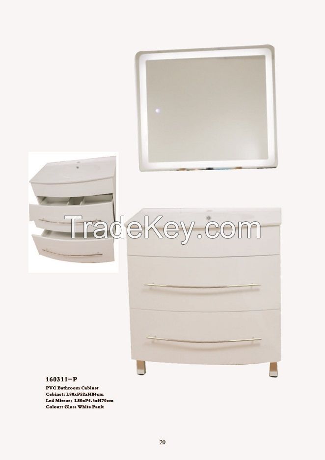 New style popular Modern hot- sale PVC bathroom vanity