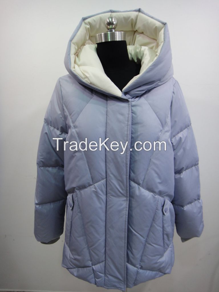 ladies long fake down padded winter jacket puffer jacket  down jacket