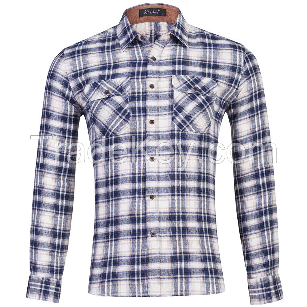 Factory Direct Price Long-sleeved Plaid Shirt