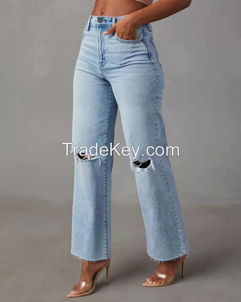 Ripped Jean Trousers for Women