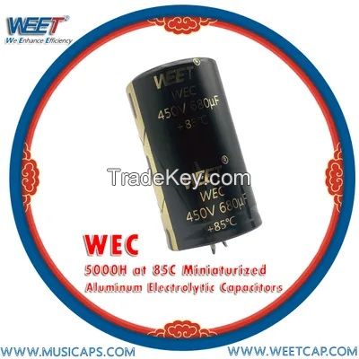 WEET WEC CD295 5000H at 85C Long Life Miniaturized Snap in Aluminum Electrolytic Capacitors