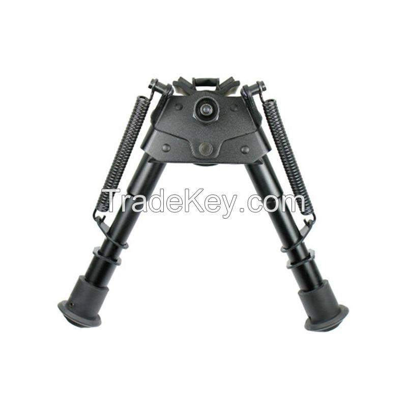 Outdoor 6-9 inch Swing Swivel Bipod Bracket Telescopic Folding Bipod All Metal Tactical Bracket with Adapter