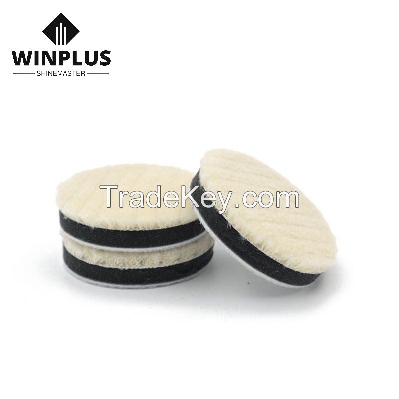 3 inch Auto Detailing Scratches Remover 100% Wool Buffing Pad 3inch DA Wool Polishing Pads Lamb Wool Pad