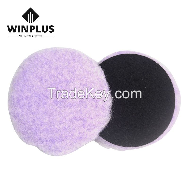 3inch hook and loop backing wool pad wool polishing pads