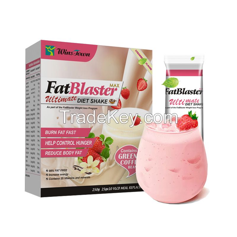 Weight Loss Shake Instant Fiber strawberry powder Diet Drink Protein Fat blaster Burning Slim Meal Replacement ShakePopular