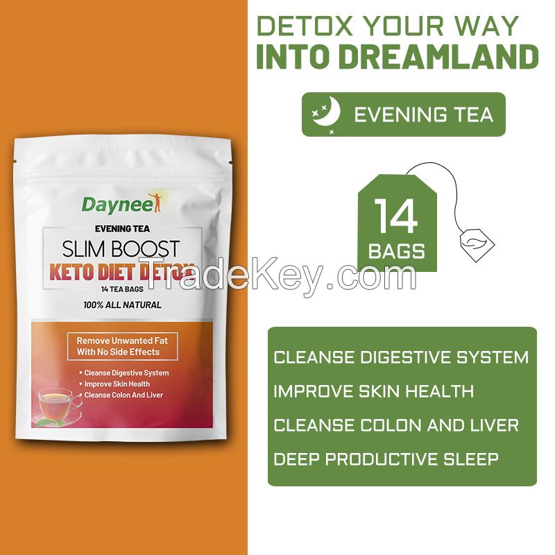 Chinese Flat Tummy organic herbal weight loss slimming Tea with evening tea and daytime