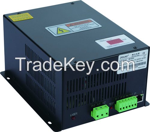 Black color 60watt co2 laser power supply for 1200/1250mm sealed glass CO2 tube