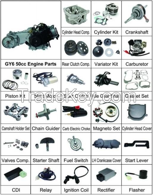 GY6 50CC 139QMB Motorcycle Parts