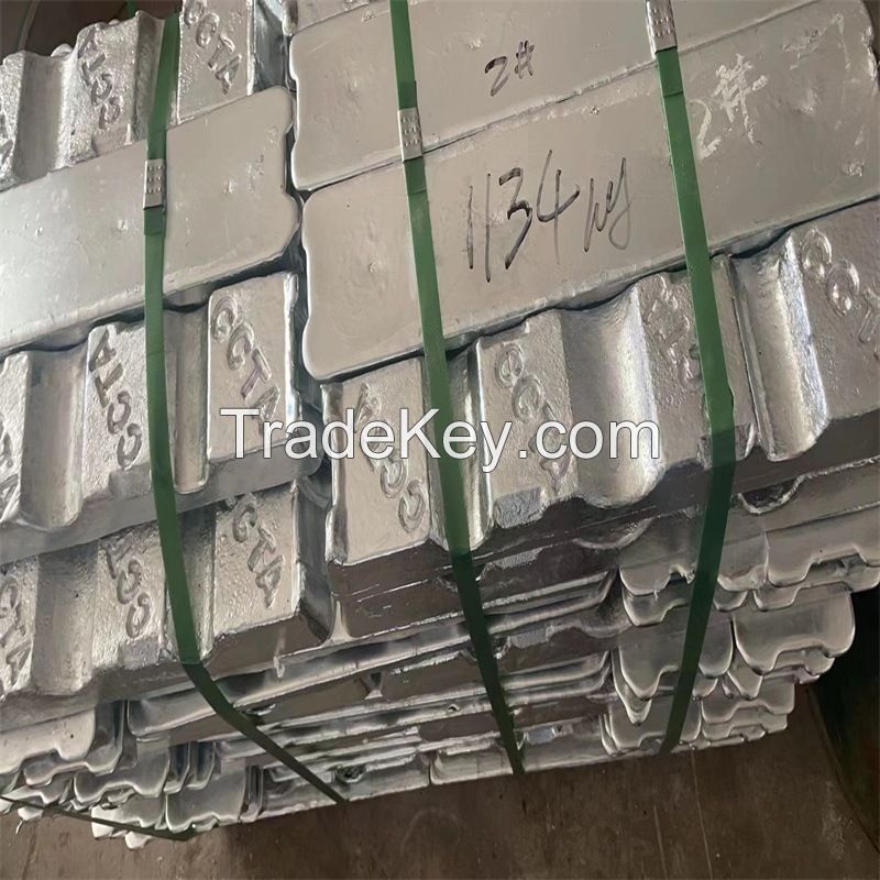 Silver Metal Zinc Ingot Purity 99.995% Metal Ingots Factory Wholesale Price Mainly Used For Die-casting Alloy Battery Industry