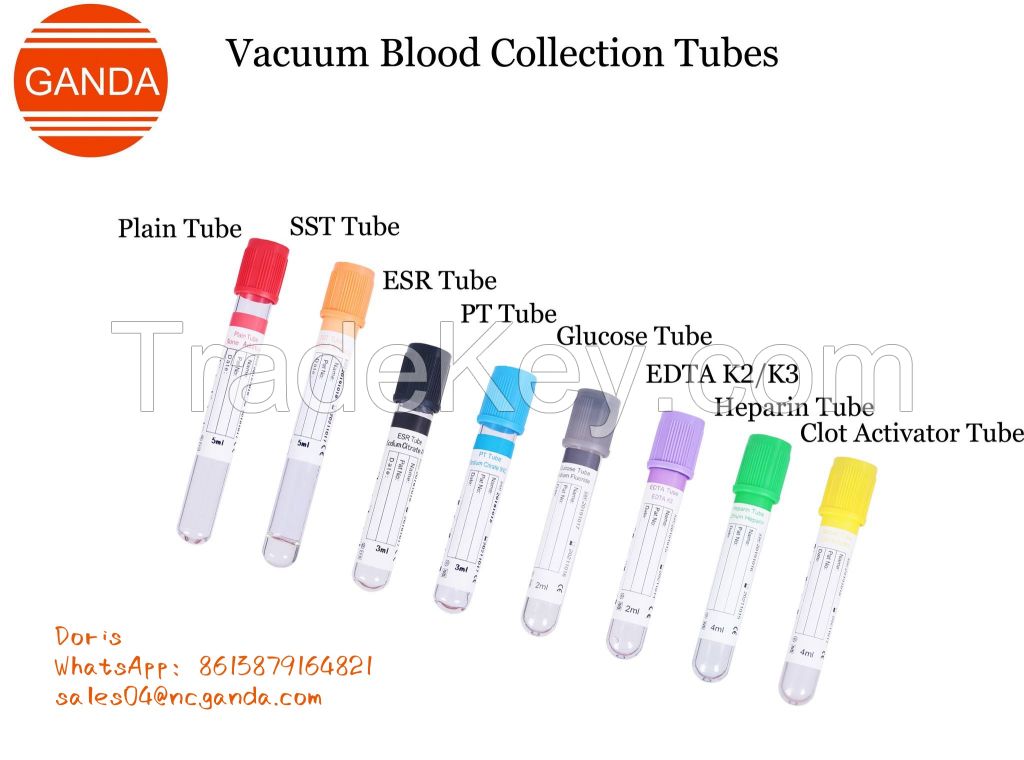 Vacuum blood collection tubes