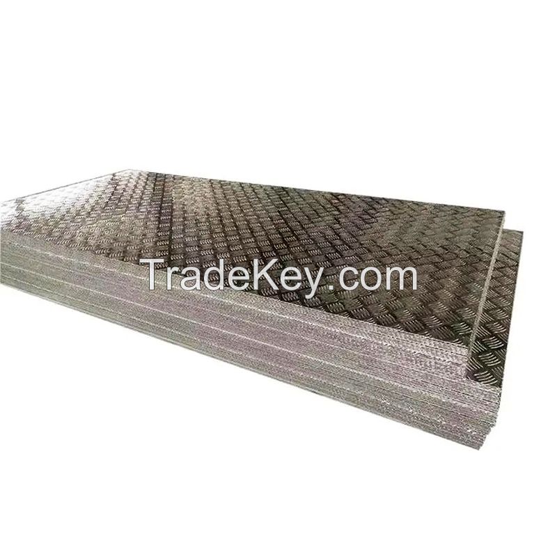 Customized 1.2-7.0mm patterned aluminum sheet for anti-skid use in automobiles/ships 5052 5083 3003