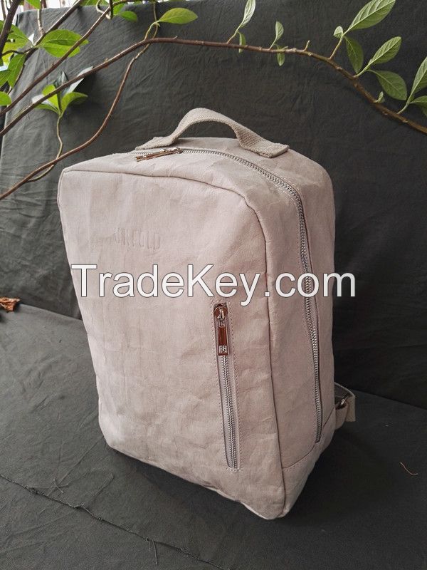 Sustainable washable kraft paper backpack