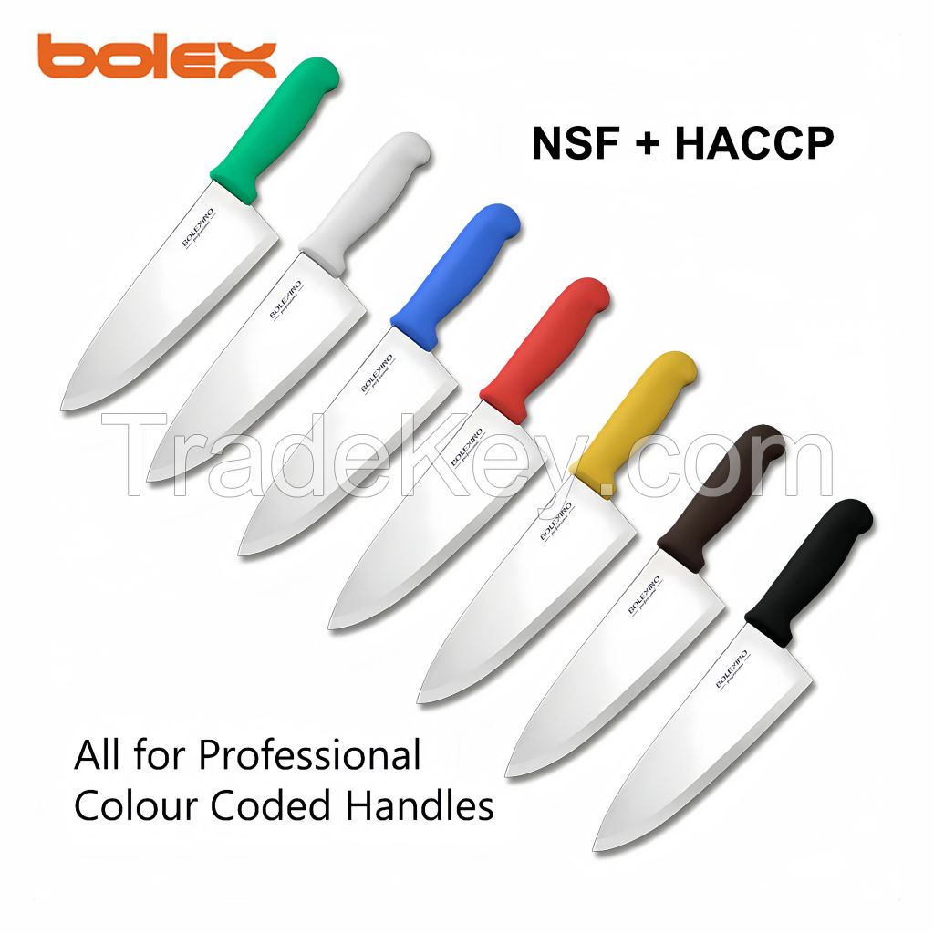 commercial kitchen knife cook chef knives foodservice dining knife color coded handles