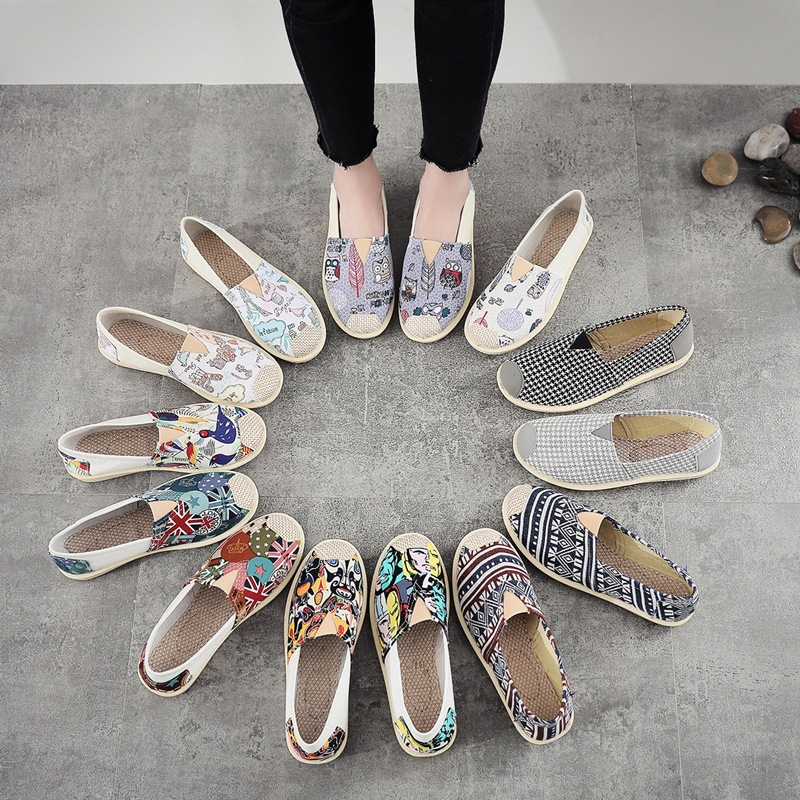 Casual Printed Canvas Loafers