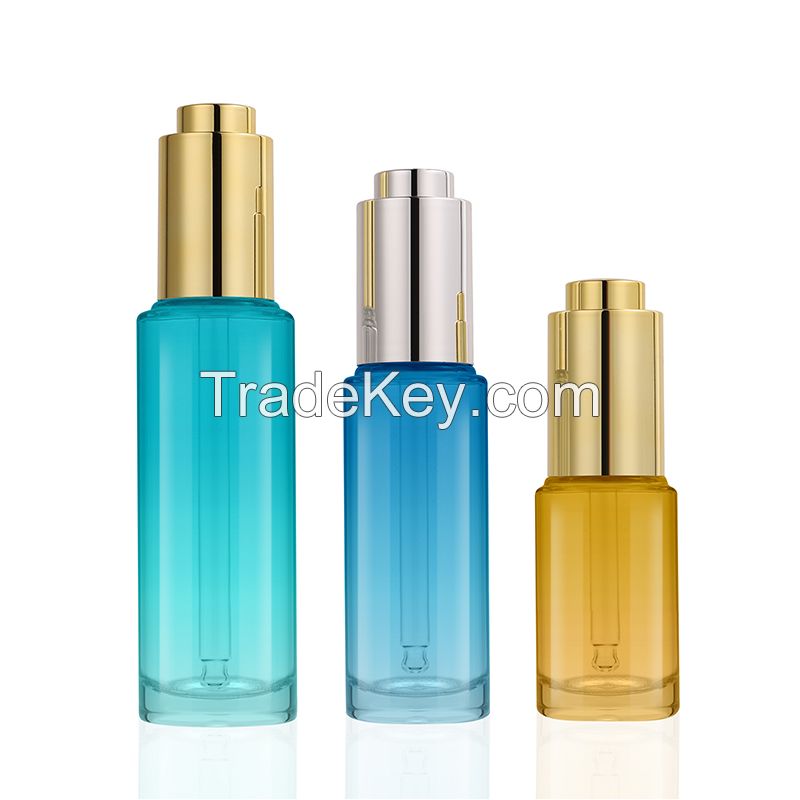 20ml 30ml 50ml glass bottle Automatic rotary press pump essence bottle Original solution bottle Essential oil dispensing bottle