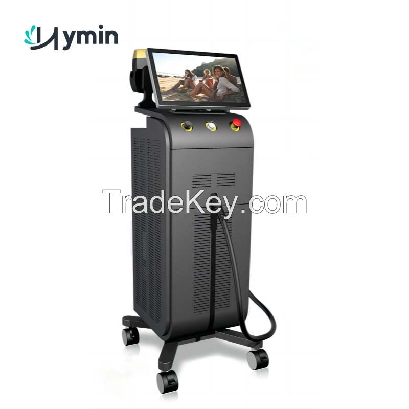 808nm 755nm 1064 high power professional laser diodo ice diode laser hair removal machine 3 wave