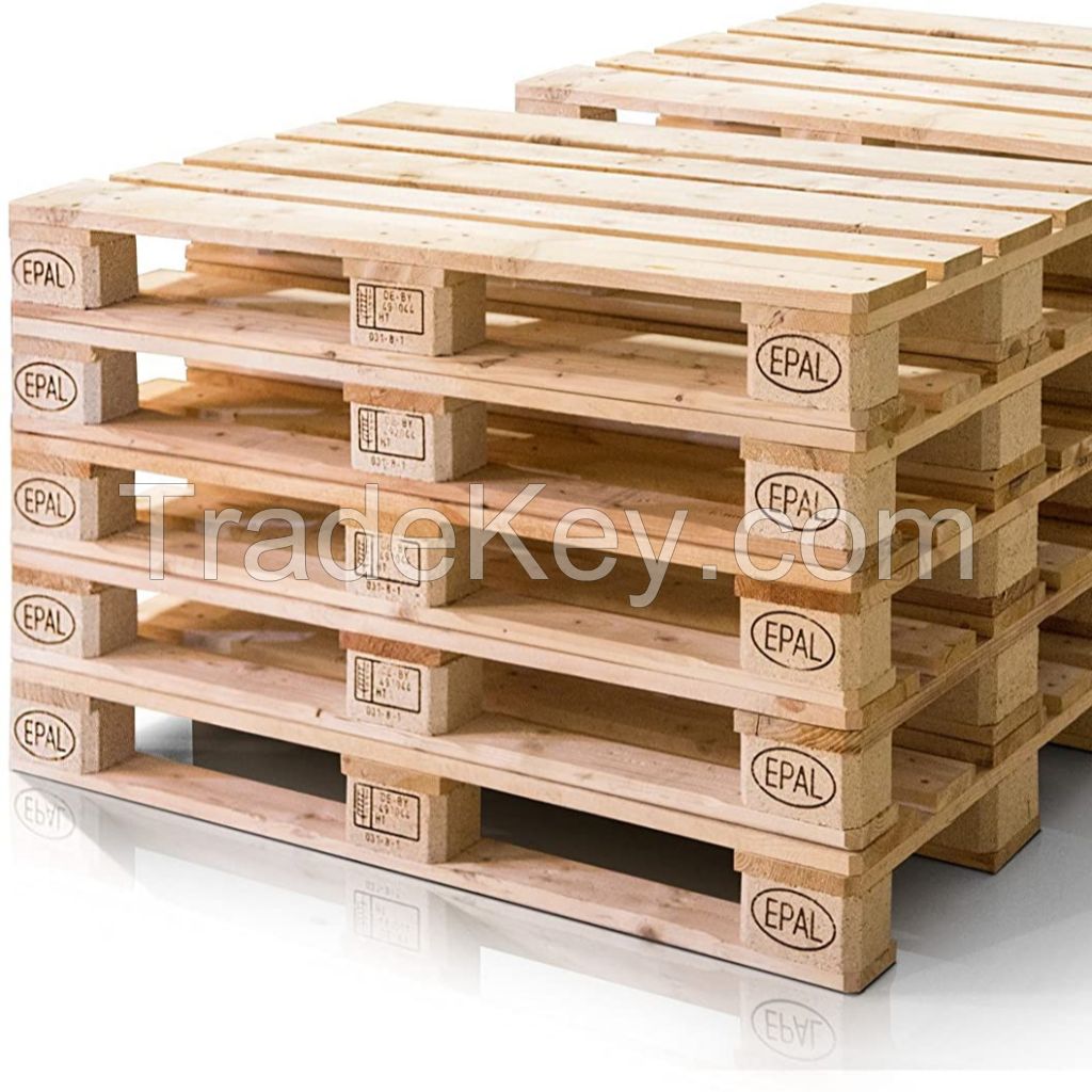 In Stock New Pine 1200x1000 EPAL Wood Pallet Euro Standard for Warehouses Industries and Transportation Best Price