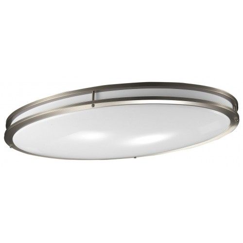 LED Flush Mount Ceiling Lighting Oval, Brushed Nickel, 32-Inch 3000K, Energy Star