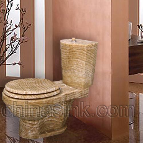 Honey onyx stone toilet