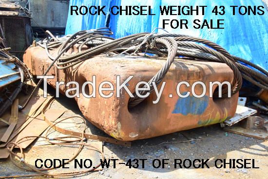 CODE NO. WT-43T OF ROCK CHISEL WEIGHT 43 TONS