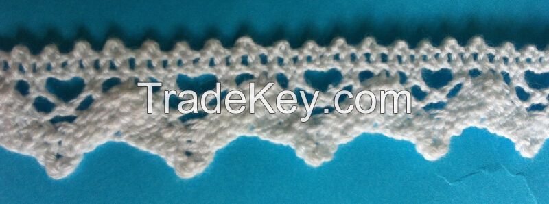 cotton crochet lace trim / lace ribbon