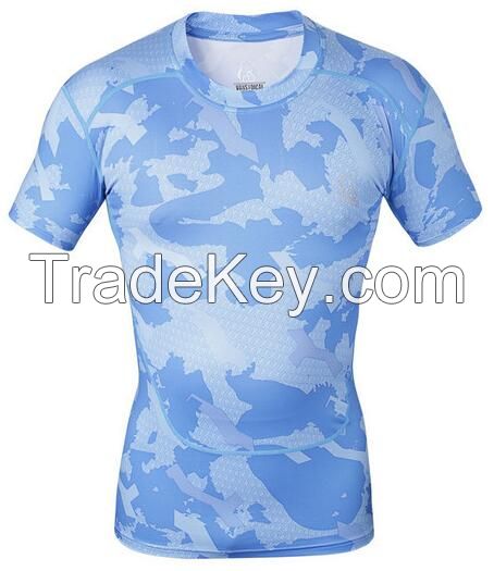 WHOLESALE short sleeve custom BJJ/MMA rashguard oem with sublimation