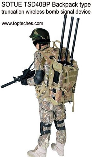 Backpack type bomb jammer, communication jammer, GPS & cell jammer manufacturer, modelTSD40BP