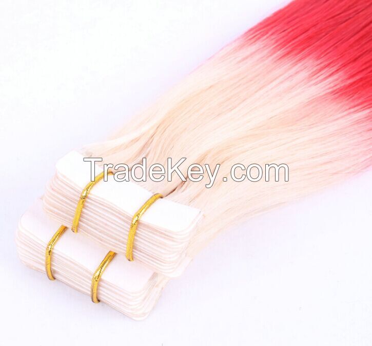 100% human hair tape hair extension