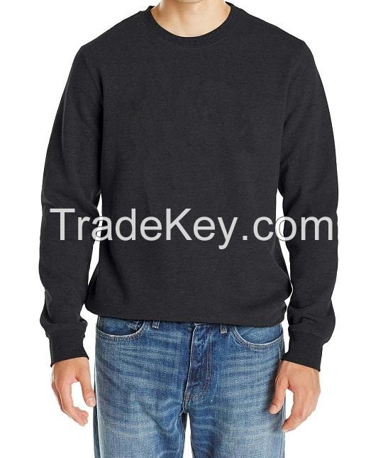 Mens round neck blank pullover sweatshirt