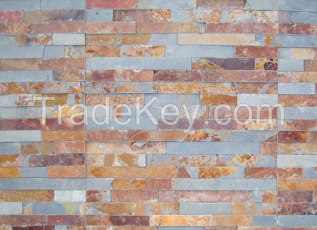 Rusty Slate culture stone wall stone panel wall cladding stone