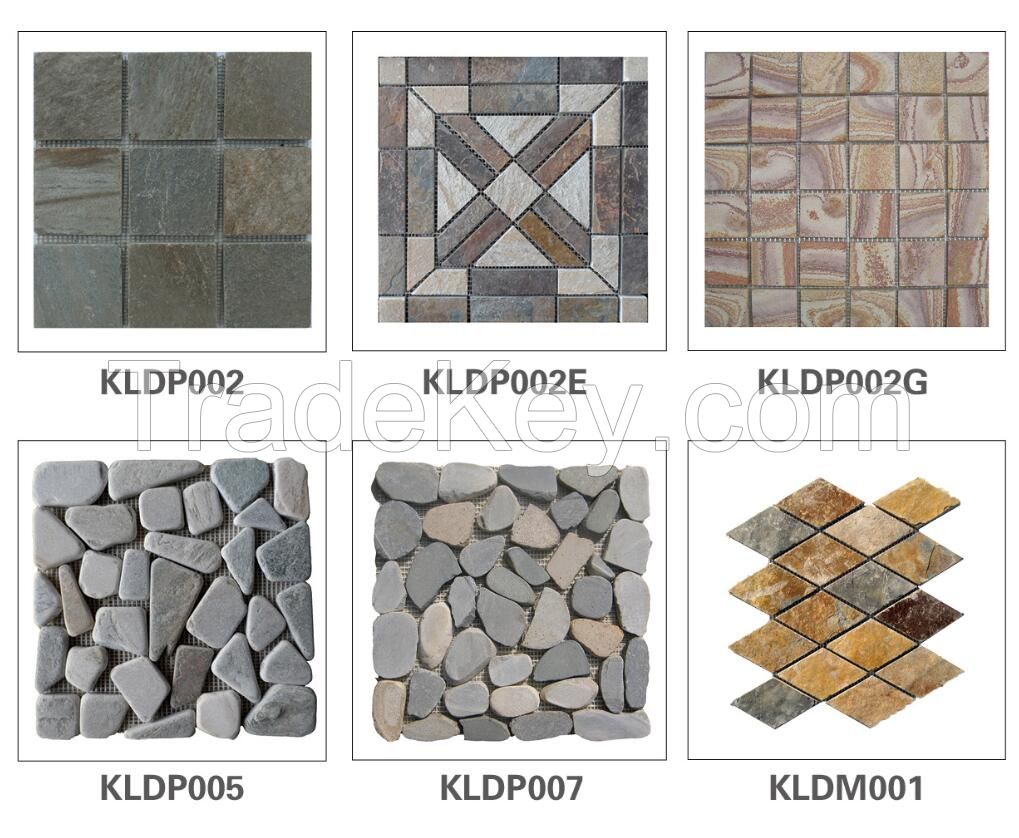 100% Natural stone Mosaic stone tile sheet 30x30cm