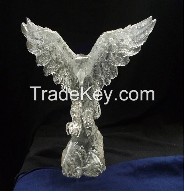 crystal eagle  scuplture