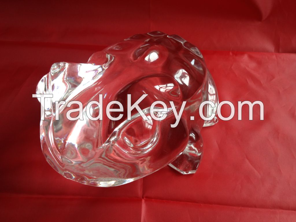 Animals crystal  frog with base