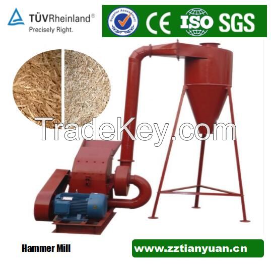 Zhengzhou Tianyuan Wood Sawdust crusher hammer mill for make wood sawdust