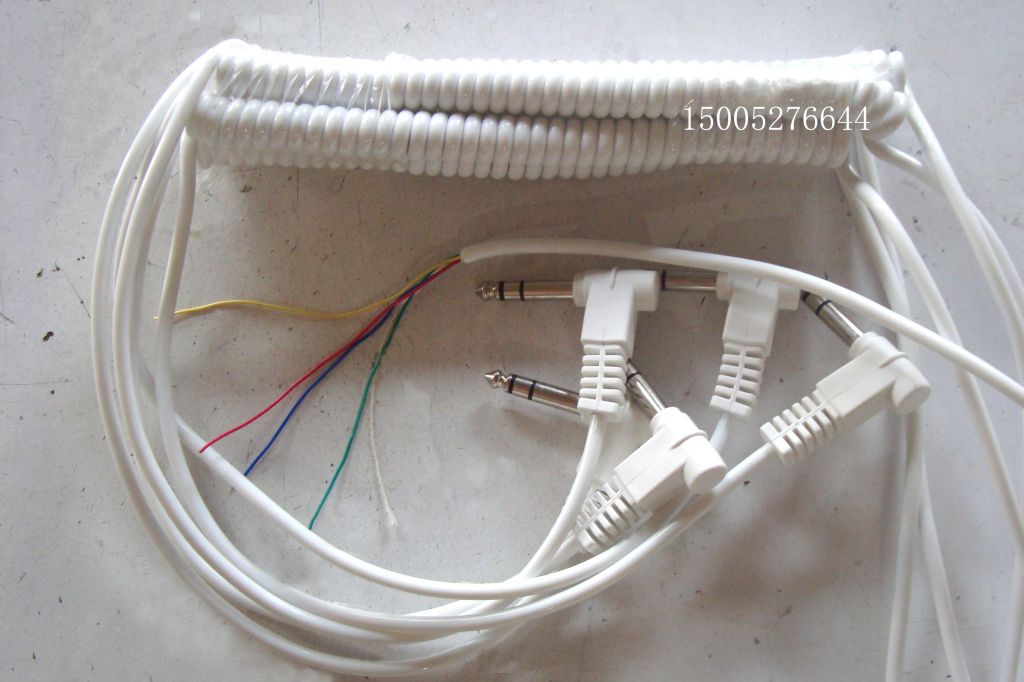 DC plug coil wire charging sprial wire DC coiled cord