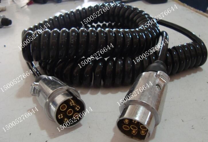 Trailer Connector Coiled Cables / Cord Truck ABS Power Cord 7 core