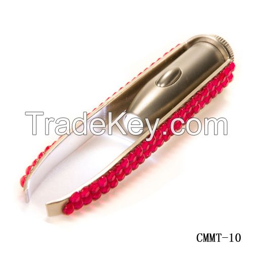 Crystal Led light Eyebrow Tweezers