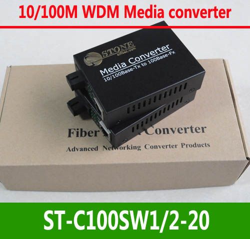 BiDi, WDM Media converter, 10/100M, SingleModel Single-fiber, 25km