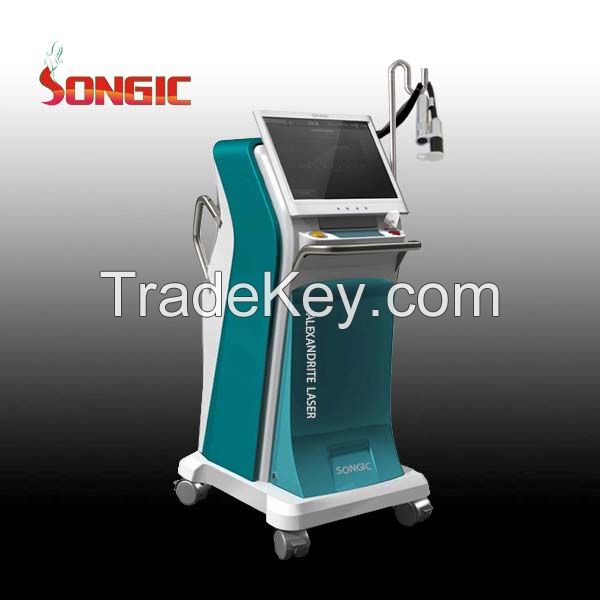 The most advanced and popular hair removal machine 755nm Alexandrite laser