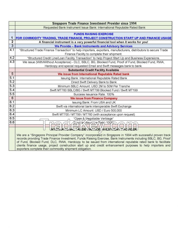 Singapore Trade Finance Investment Provider