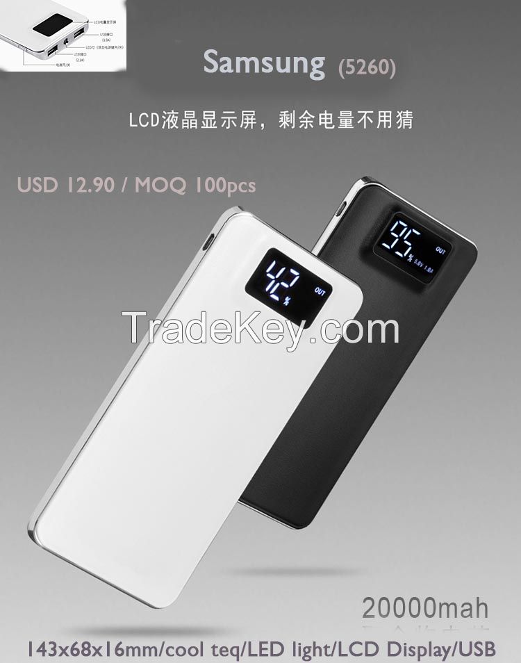 Power Bank 1000-10000mAh battery pack